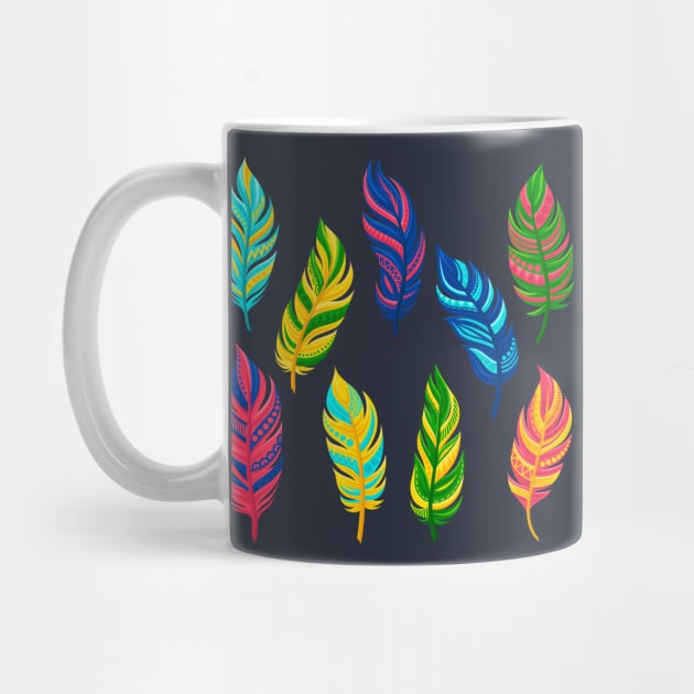 bright colored feathers by Mako Design 